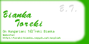 bianka toreki business card